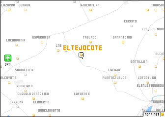 map of El Tejocote