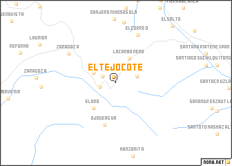 map of El Tejocote