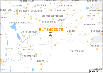 map of El Tejocote