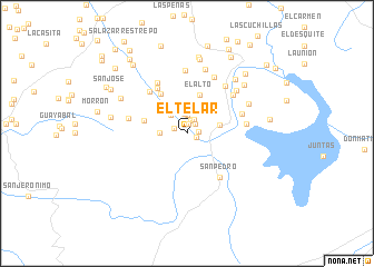 map of El Telar