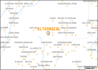 map of El Temascal