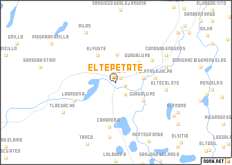 map of El Tepetate