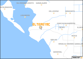 map of El Tepeyac