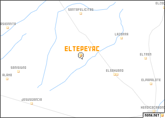 map of El Tepeyac