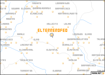 map of El Terrero Feo