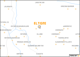 map of El Tigre