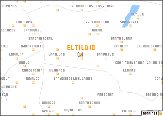 map of El Tildío