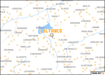 map of El Tinaco