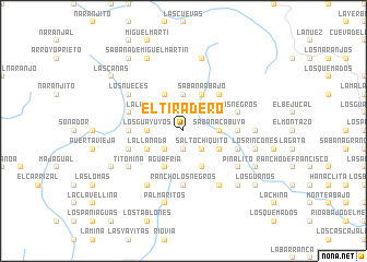 map of El Tiradero