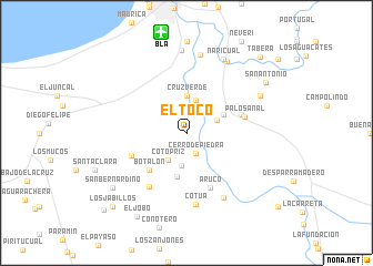 map of El Toco