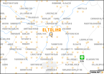 map of El Tolima