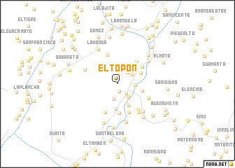 map of El Topón