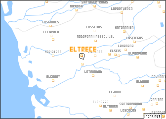 map of El Trece