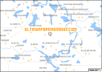 map of El Triunfo Primera Sección