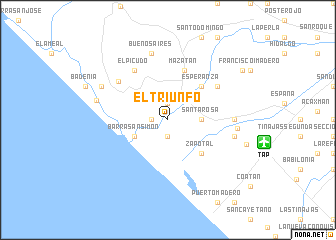 map of El Triunfo