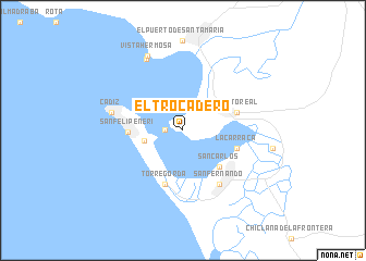 map of El Trocadero