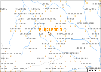 map of El Valencio