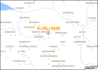 map of El Valladar