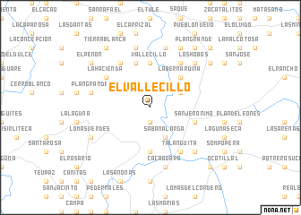 map of El Vallecillo