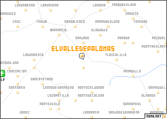 map of El Valle de Palomas