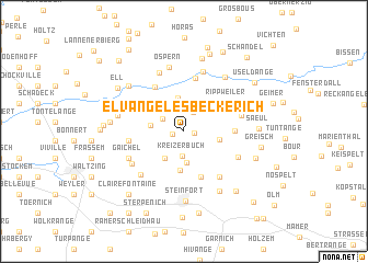 map of Elvange-lès-Beckerich