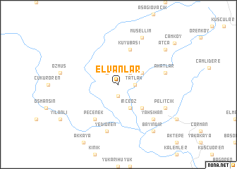 map of Elvanlar