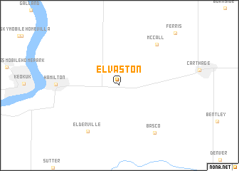 map of Elvaston