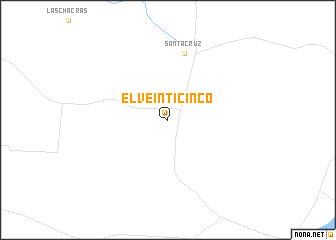 map of El Veinticinco