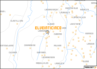 map of El Veinticinco