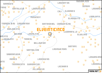 map of El Veinticinco