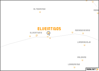 map of El Veintidos