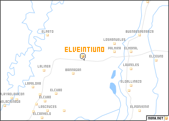 map of El Veintiuno