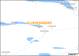 map of Elveneshaugen