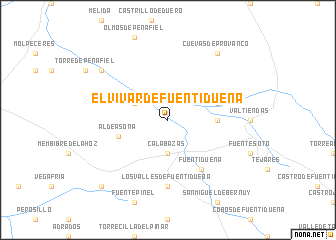 map of El Vivar de Fuentidueña