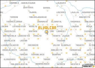 map of El Volcán