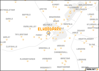 map of Elwood Park