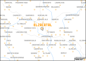 map of El Zacatal