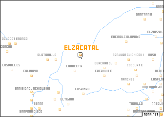 map of El Zacatal