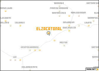map of El Zacatonal