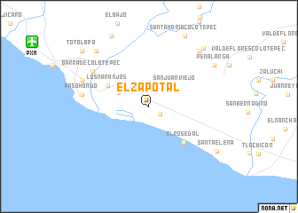 map of El Zapotal