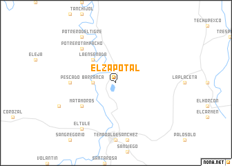 map of El Zapotal
