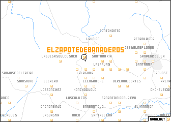 map of El Zapote de Bañaderos