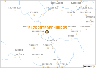 map of El Zapote de Chínipas