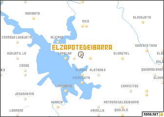 map of El Zapote de Ibarra