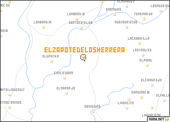 map of El Zapote de los Herrera