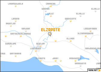 map of El Zapote