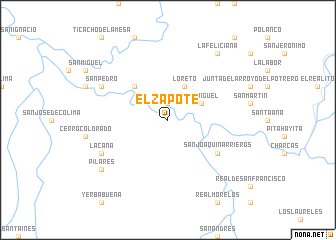 map of El Zapote