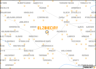 map of Elżbieciny