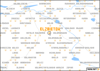 map of Elżbietów