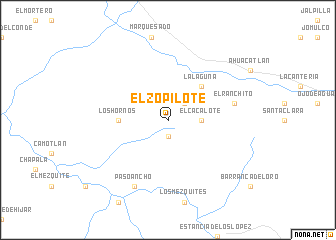 map of El Zopilote